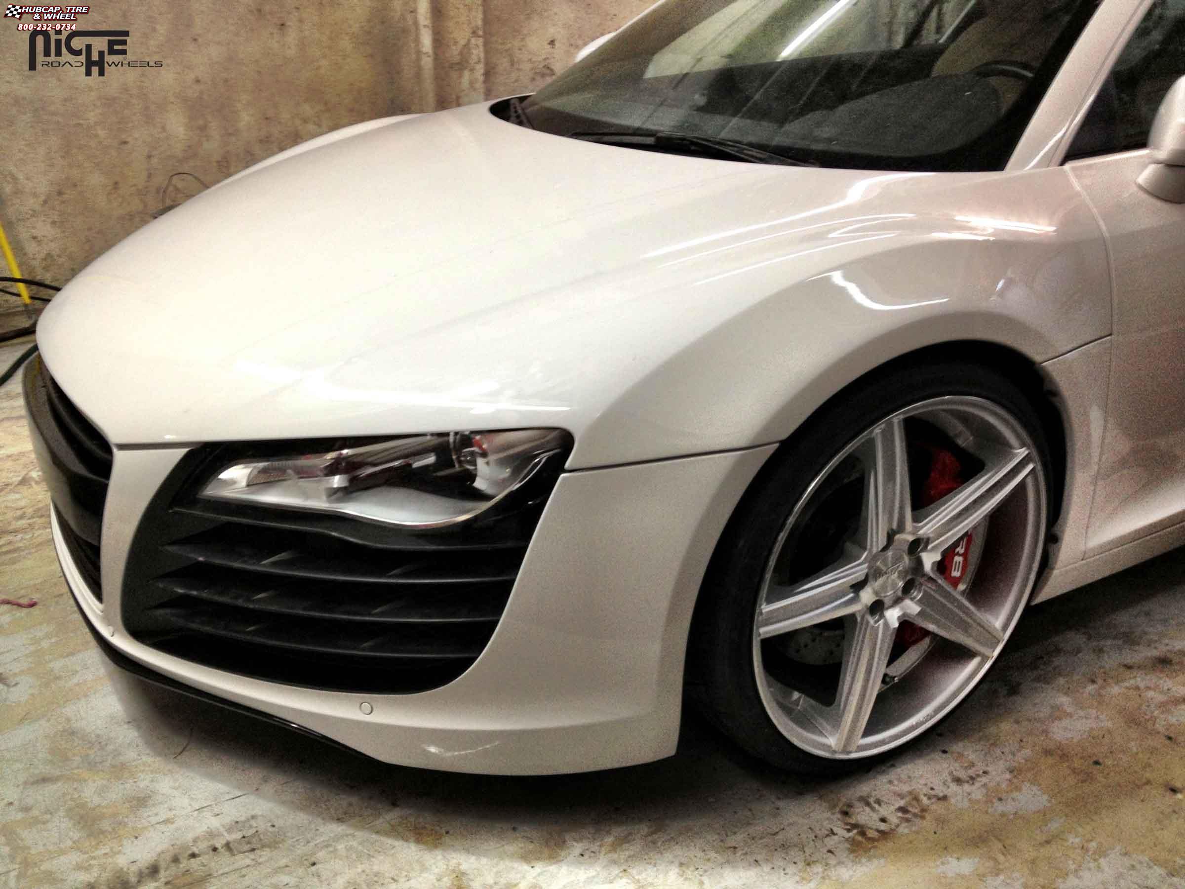 vehicle gallery/audi r8 niche apex m125  Silver & Machined wheels and rims